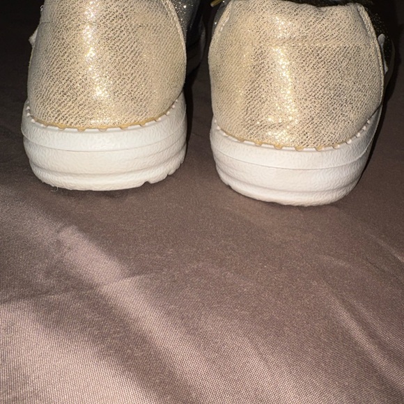 Hey Dude Women's Glitter Silver Slip-On Moccasins - Picture 4 of 8